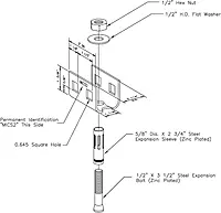 Tie Down 59125 Concrete Slab Anchor