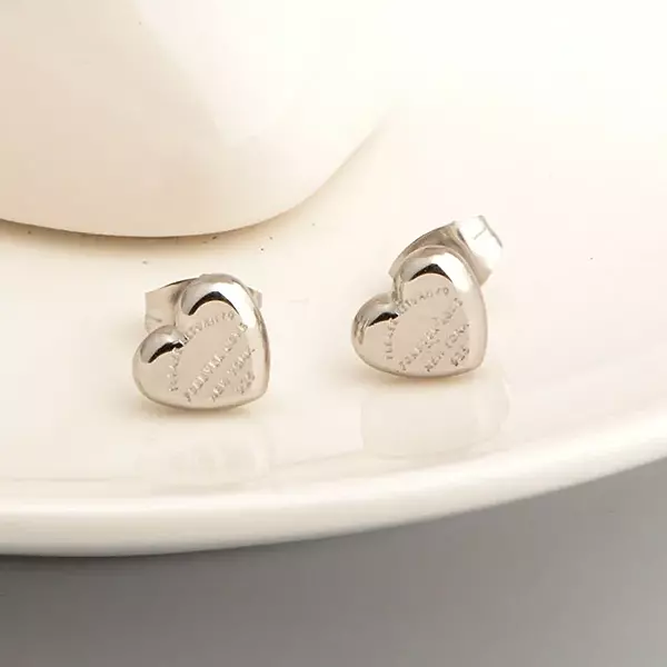 Tiffany Silver Heart Earrings