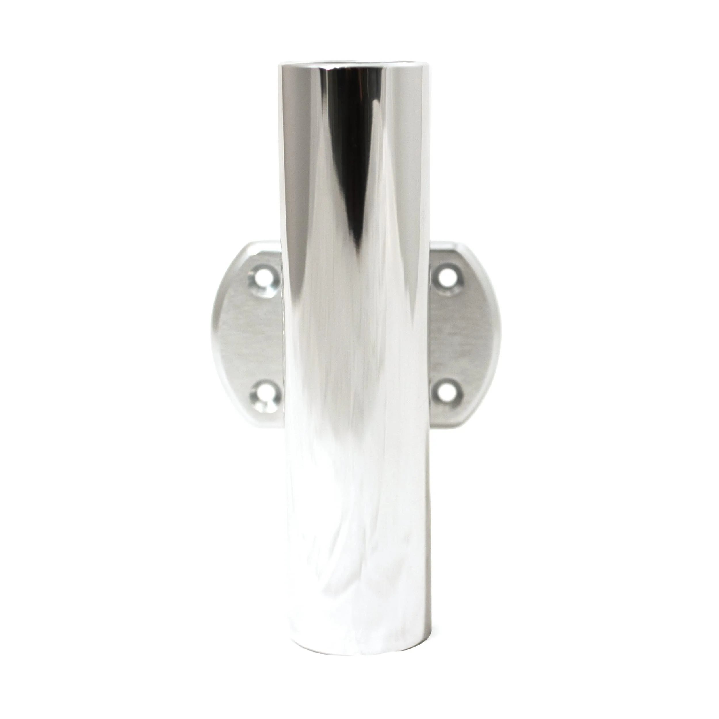 Tigress 8 1/2" Straight Side Mount Transom or Console Rod Holder - Anodized Aluminum, Secure 4-Hole Mount