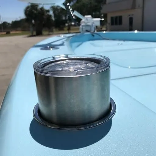 Tigress Large Stainless Steel Cup Insert, Boat Cup Holder Fits 20oz & 30oz Tumblers
