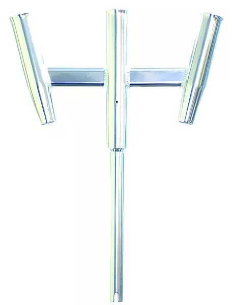 TIGRESS Triple Aluminum Kite Rod Holder - Polished