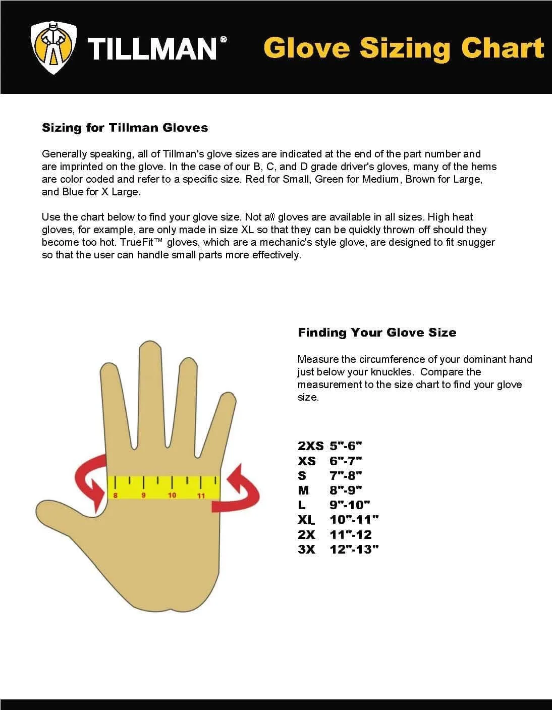 Tillman Top Grain Goatskin TIG Welding Gloves