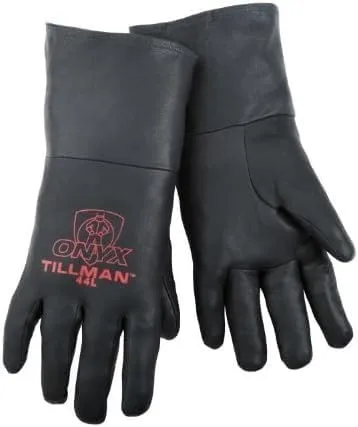 Tillman 44-L Large Top Grain Kidskin TIG Welding Gloves, Black