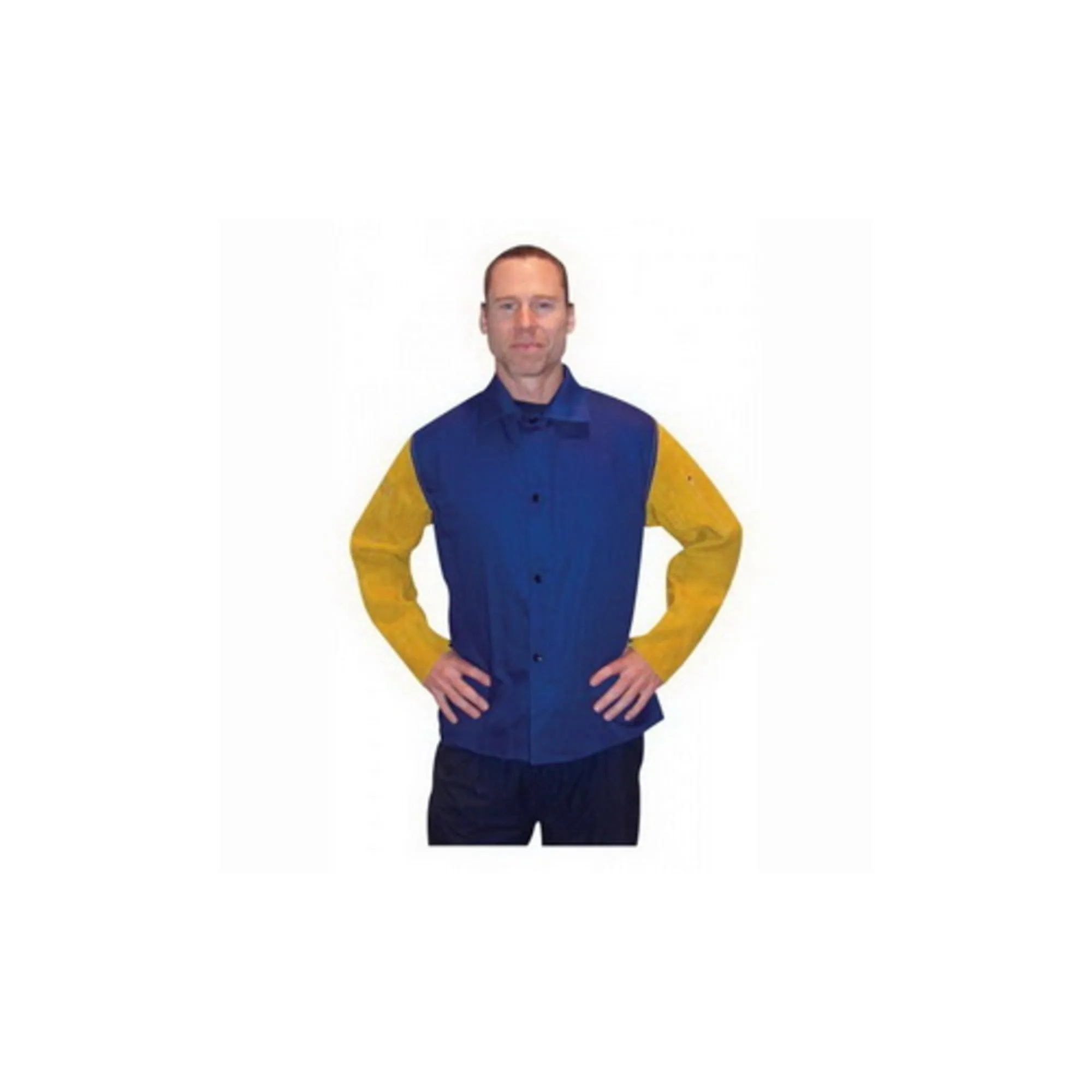 Tillman Blue/Bourbon Brown XL Leather/Kevlar/Cotton Jacket - 3 Pockets - 30 in Length