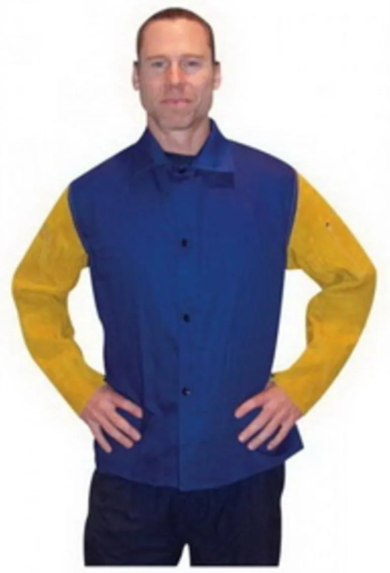 Tillman Blue/Bourbon Brown XL Leather/Kevlar/Cotton Jacket - 3 Pockets - 30 in Length