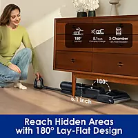 Floor One S7 Stretch - 50min, Smart 180° Lay Flat Wet Dry Cordless Vacuum Floor Washer & Mop Stick