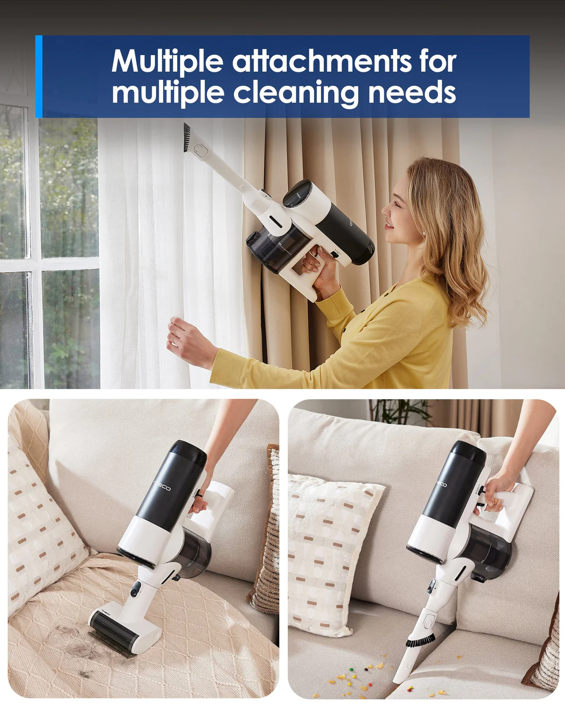 Tineco Floor One Switch S6 Stretch - 65min, Smart 180° Lay Flat Wet Dry Cordless Vacuum Floor Washer & Mop Stick