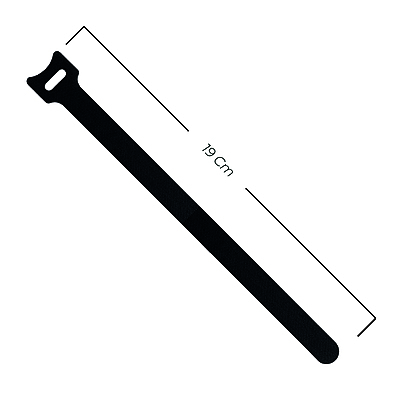Tiras de Velcro Doble Faz Negro Paquete por 20 Unidades Tiras de Velcro Doble Faz Negro Paquete por 20 Unidades