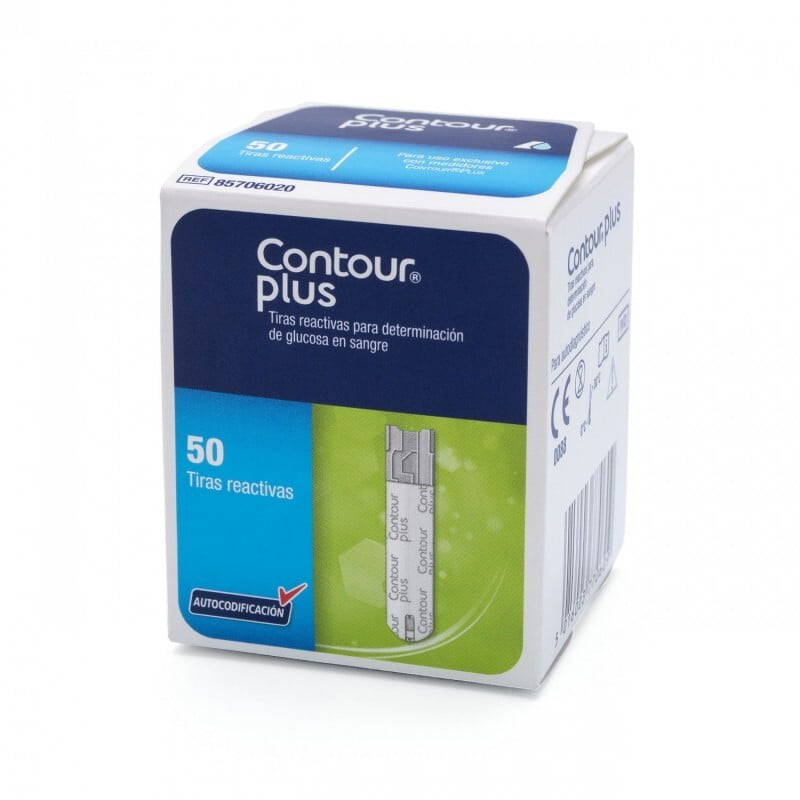 Tiras Reactivas Glucosa Contour Plus 50 Piezas Tiras Reactivas Glucosa Contour Plus 50 Piezas