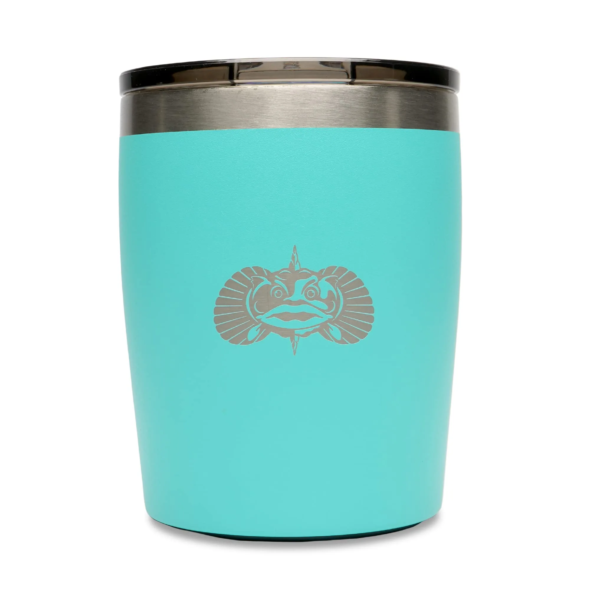 Toadfish Non-tipping 10oz Double-Wall Insulated Stainless Steel Rocks Tumbler with Easy-Slide Lid