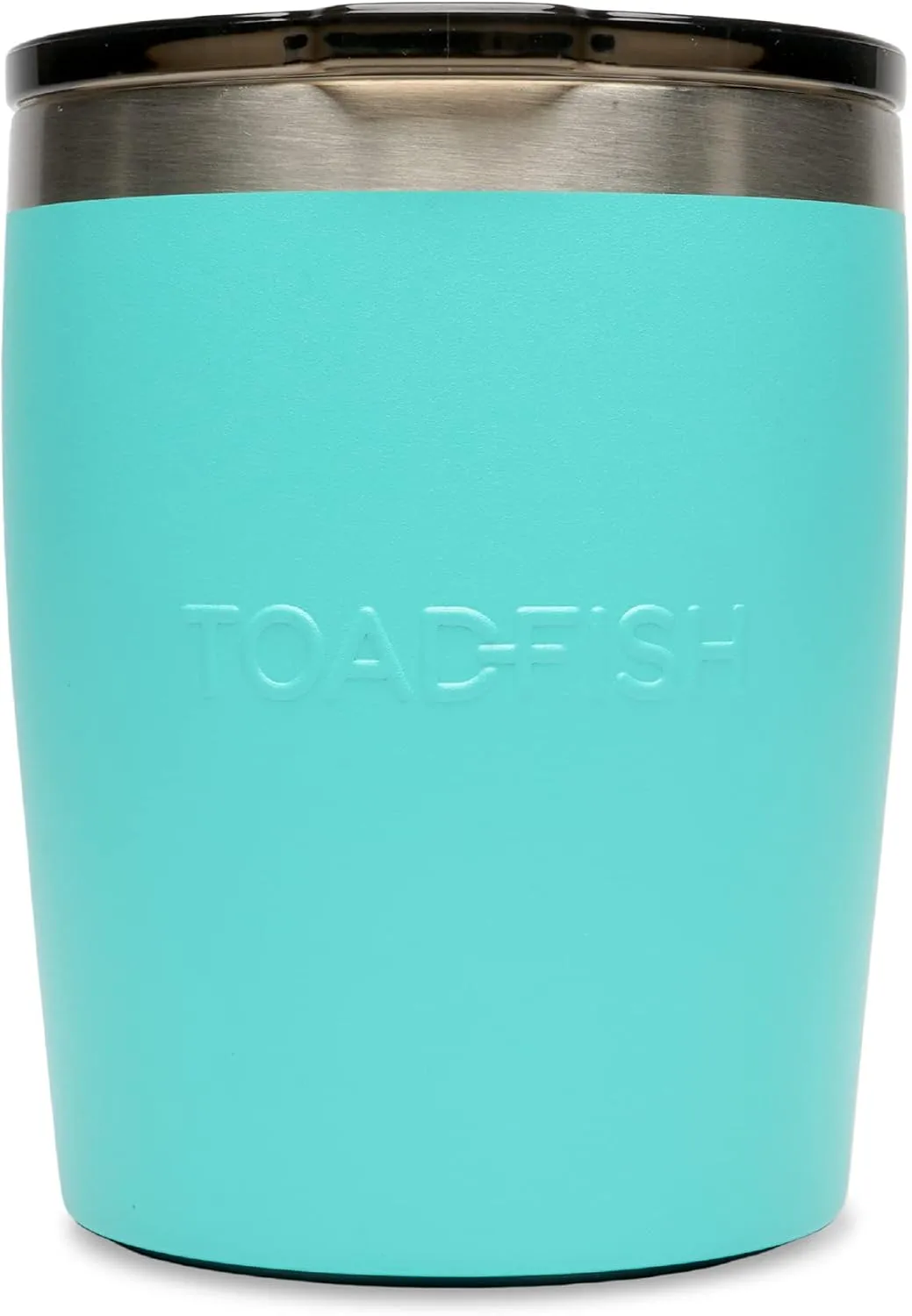 Toadfish Non-tipping 10oz Double-Wall Insulated Stainless Steel Rocks Tumbler with Easy-Slide Lid