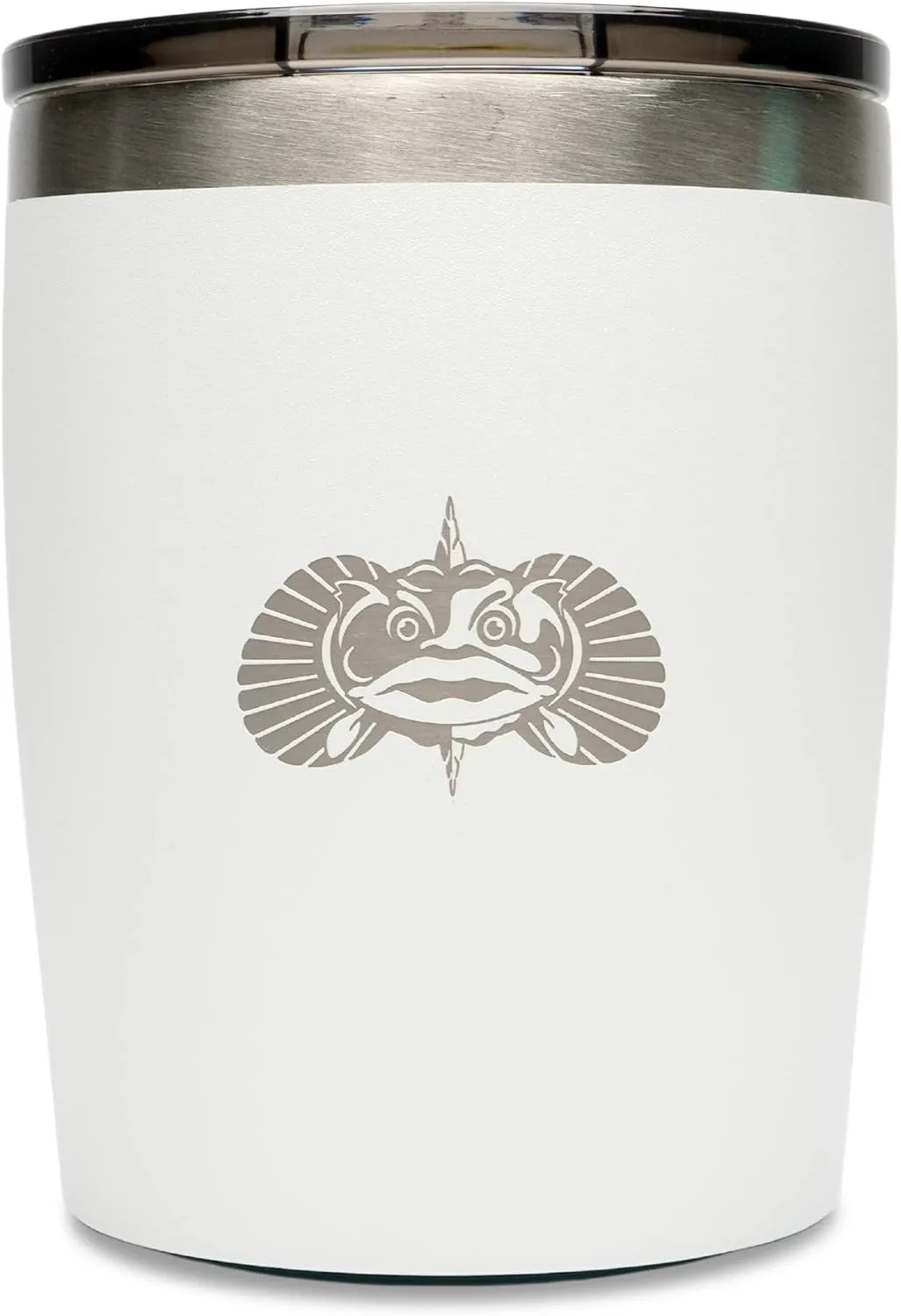 Toadfish Non-tipping 10oz Double-Wall Insulated Stainless Steel Rocks Tumbler with Easy-Slide Lid