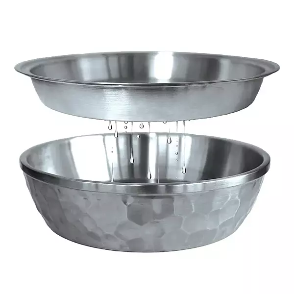 Toadfish Seafood Bowl - 12" - Stainless Steel - 2 Layer Serving Bowl