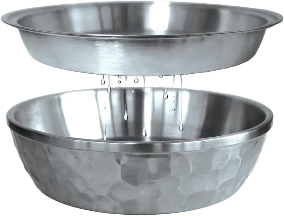 Toadfish Seafood Bowl - 12" - Stainless Steel - 2 Layer Serving Bowl