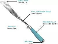 Toadfish 14.5'' Ultimate Nonstick Fish Spatula, Stainless Steel Metal Spatula
