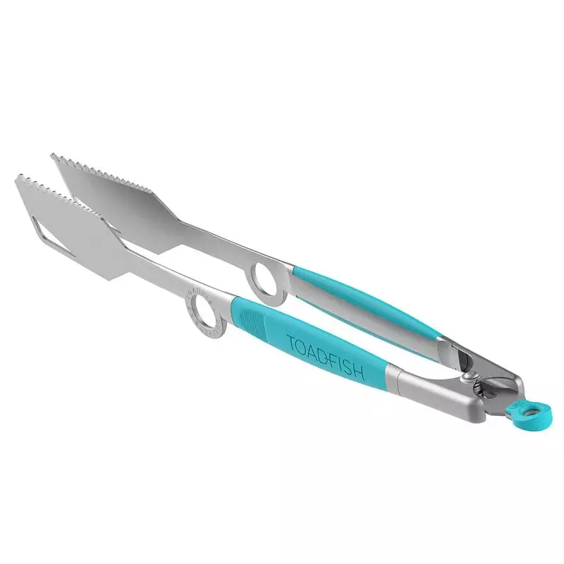 Toadfish Ultimate Grill Tongs, 17-Inch Long Kitchen Tongs, Full Stainless Steel for Cooking, Grilling, BBQ