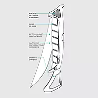 Toadfish Stowaway Folding Fillet Knife w/Built-In Carabiner - 7"