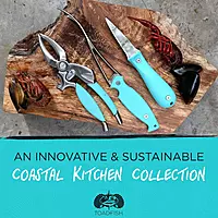 Toadfish Coastal Kitchen Collection - Includes Crab Cracker, Shrimp Deveiner, and Oyster Knife Outfitters