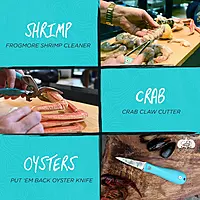 Toadfish Coastal Kitchen Collection - Includes Crab Cracker, Shrimp Deveiner, and Oyster Knife Outfitters
