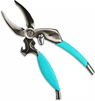 Toadfish Crab Leg Cracker Tool - Seafood Shell Cracking Tool - Stainless Steel Serrated Cutter - Ergonomic Non-Slip Grip