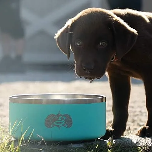 TOADFISH Non-Tipping Dog Bowl - Double-Walled Stainless Steel with SmartGrip