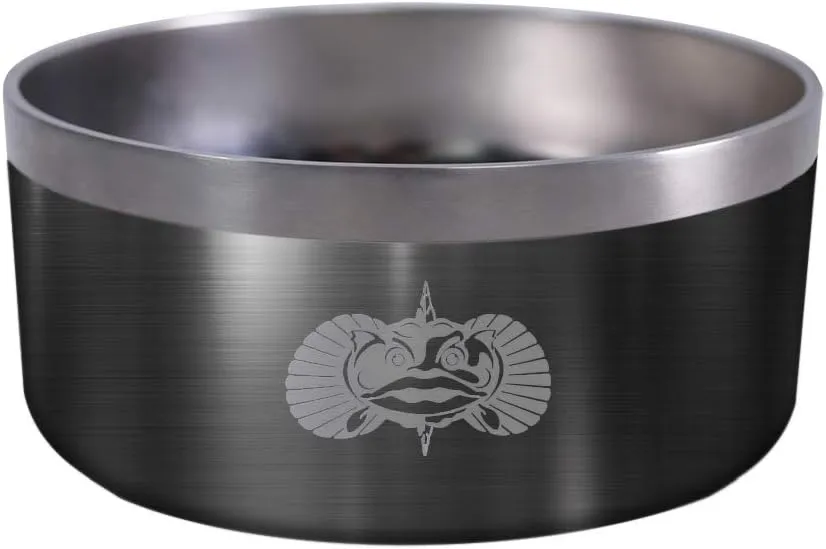 TOADFISH Non-Tipping Dog Bowl - Double-Walled Stainless Steel with SmartGrip