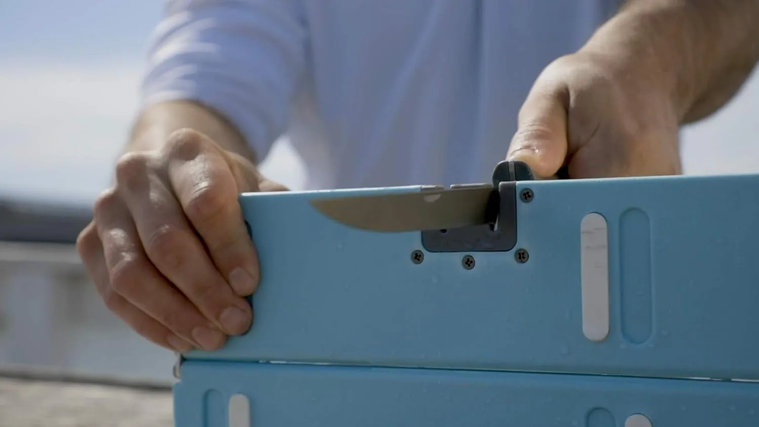 TOADFISH Stowaway Folding Cutting Board with Built-In Knife Sharpener