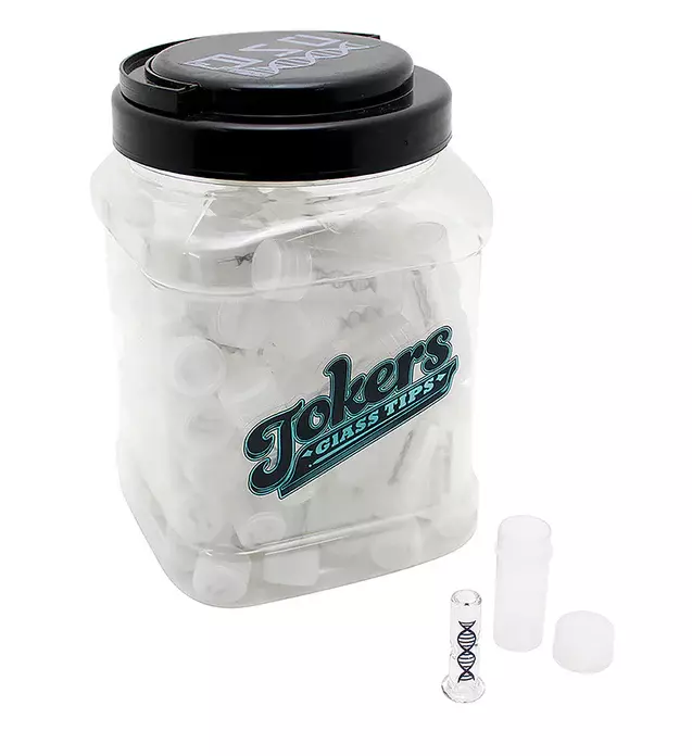 DNA Clear Toker Glass Tips 75ct Jar DNA Clear Toker Glass Tips 75ct Jar
