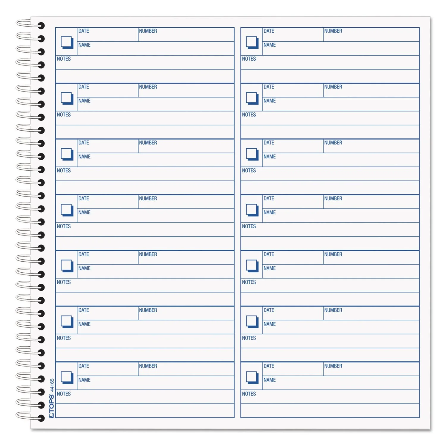 TOPS 44165 Voice Mail Log Book, 8 1/2 X 8-1/4, 1,400-Message Book