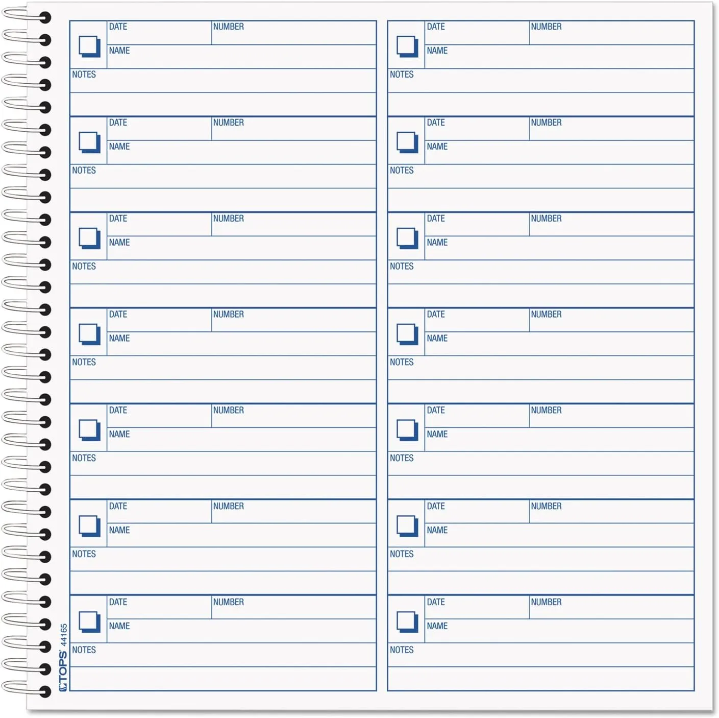 TOPS 44165 Voice Mail Log Book, 8 1/2 X 8-1/4, 1,400-Message Book