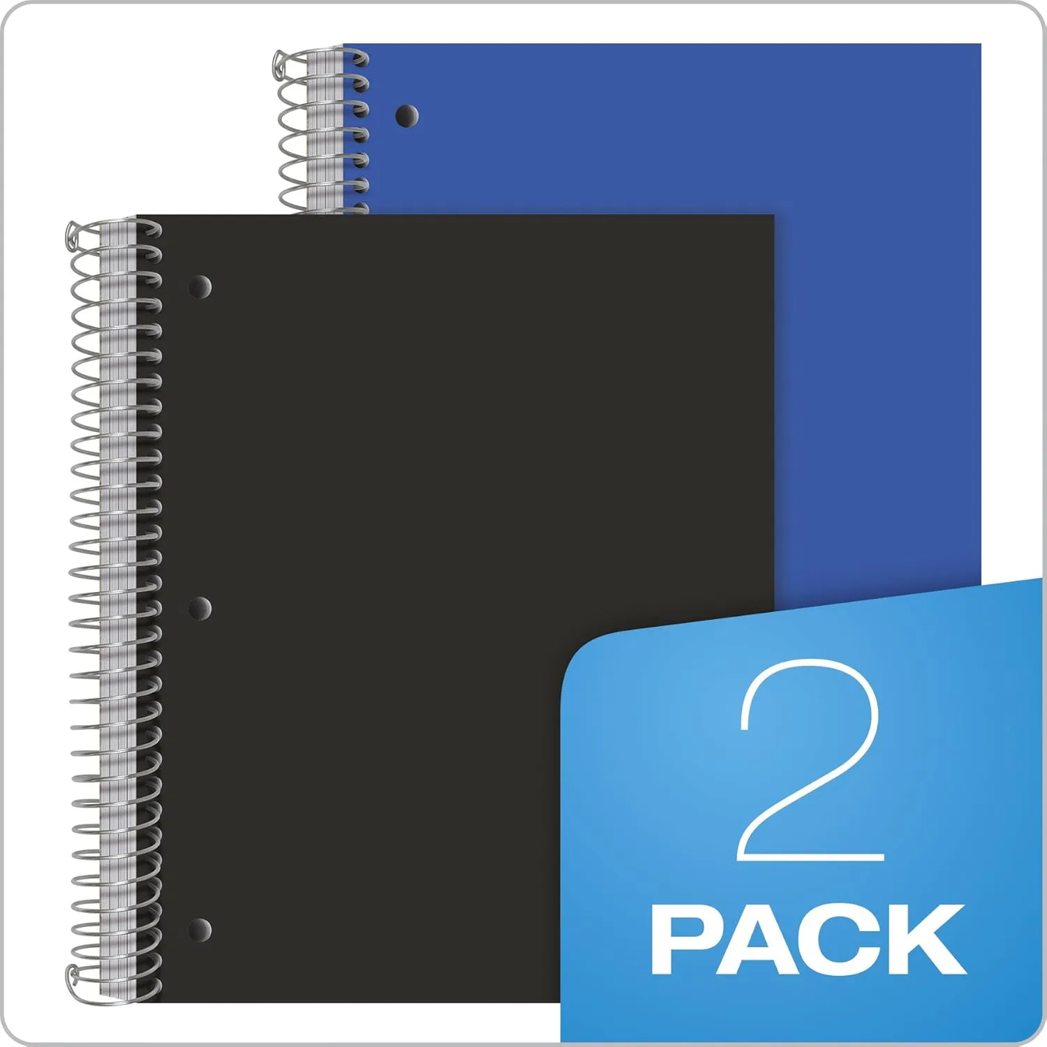 Oxford 5-Subject Spiral Notebooks, Wide Ruled, 200 Sheets, 2-Pack (10387)