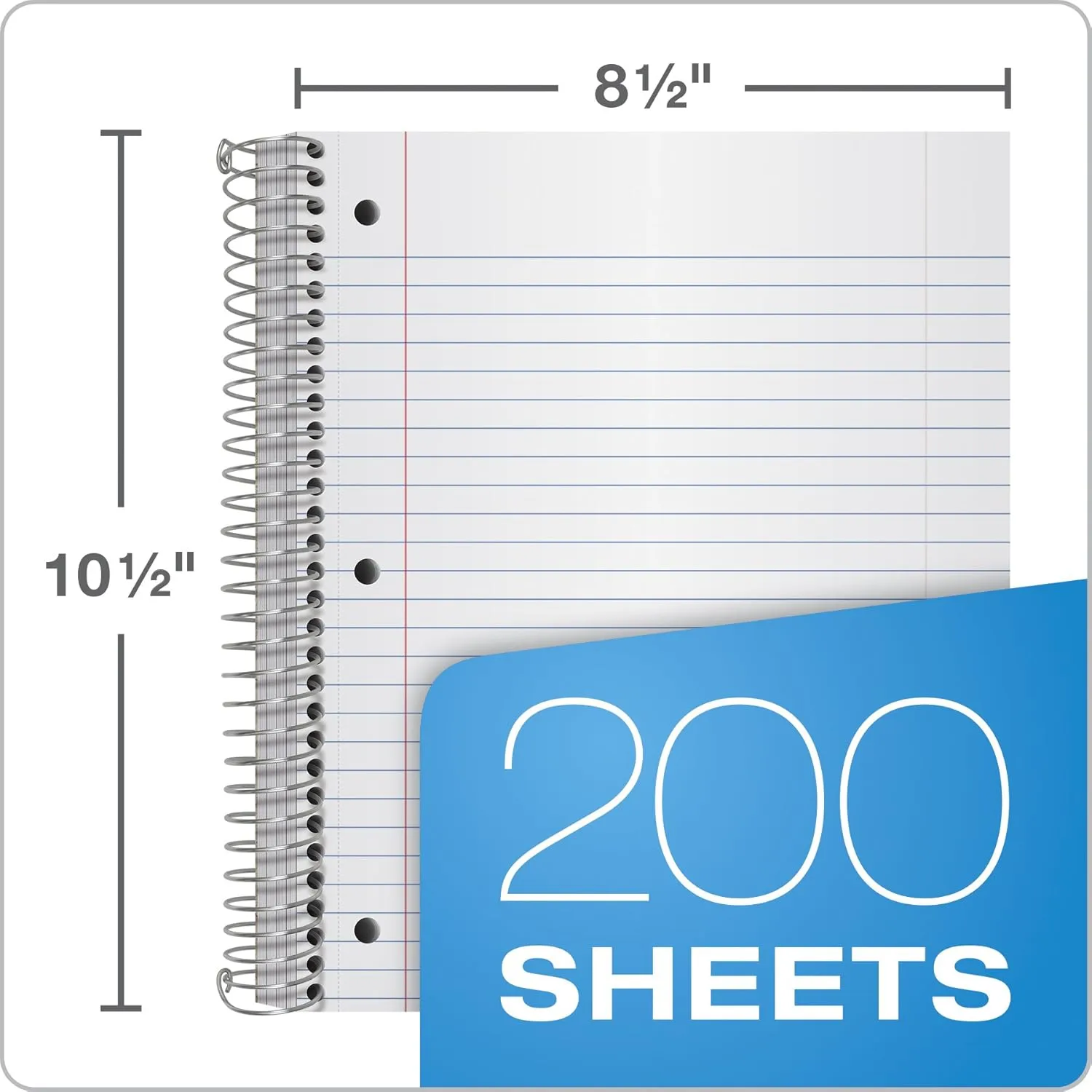 Oxford 5-Subject Spiral Notebooks, Wide Ruled, 200 Sheets, 2-Pack (10387)