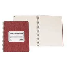 TOPS Computation Notebook, 9-1/2 x 11-3/4 in, Quad Ruled, Red Cover, 76 Sheets