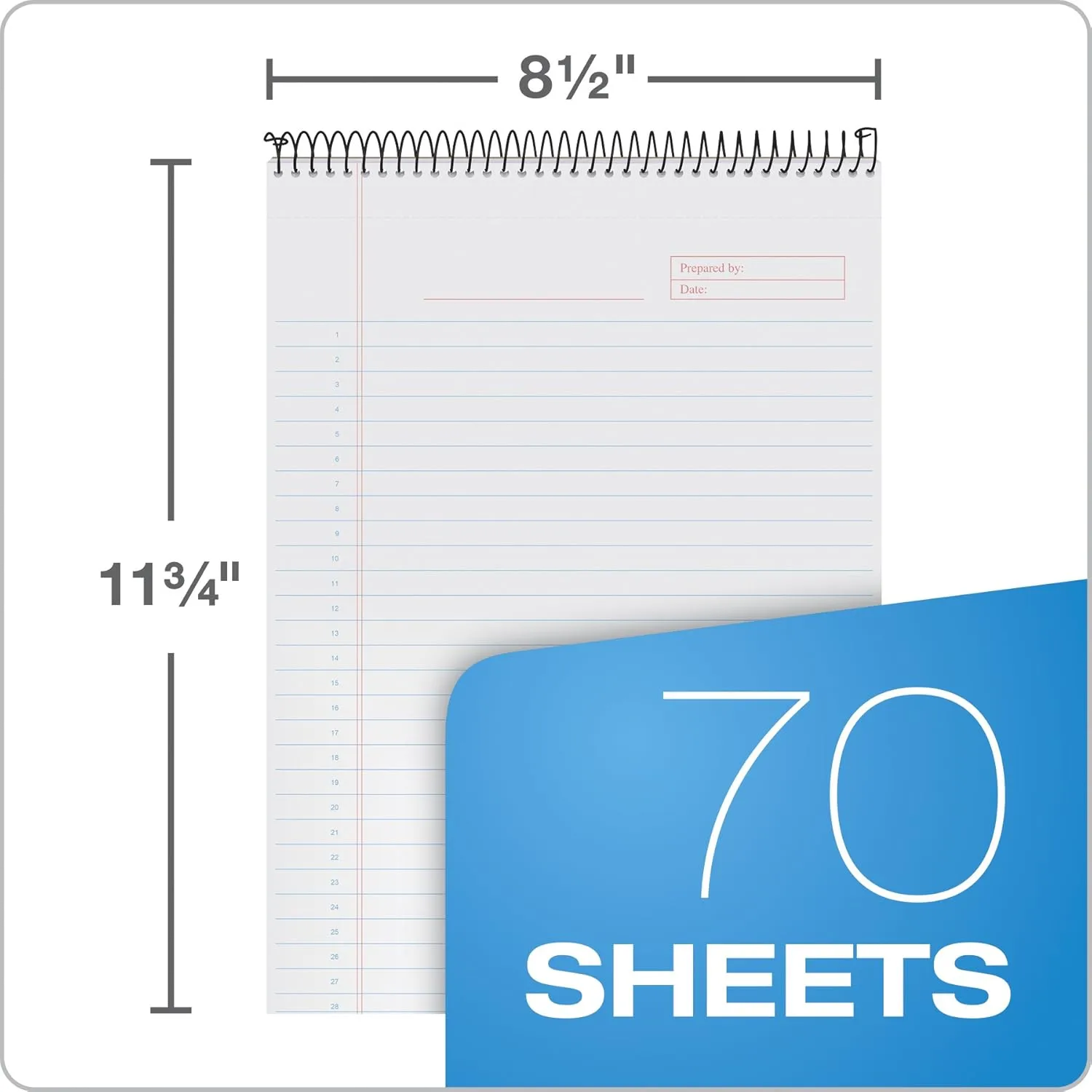 Tops Docket Gold Project Planner, 8-1/2" x 11-3/4", Top-Wire Bound, Project Rule, Burgundy Cover, 70 Sheets (63753)