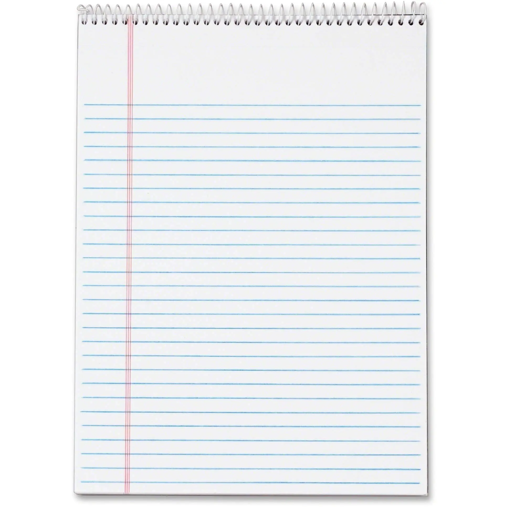 TOPS Docket Writing Tablet, Top Wirebound, 8-1/2 x 11-3/4 Inches, White, Legal/Wide Rule, 70 Sheets, 3 Pads