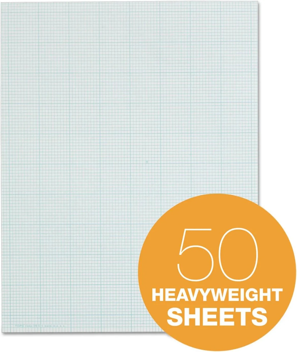 TOPS Cross-Section Pad, 8.5 x 11, 50 Sheets