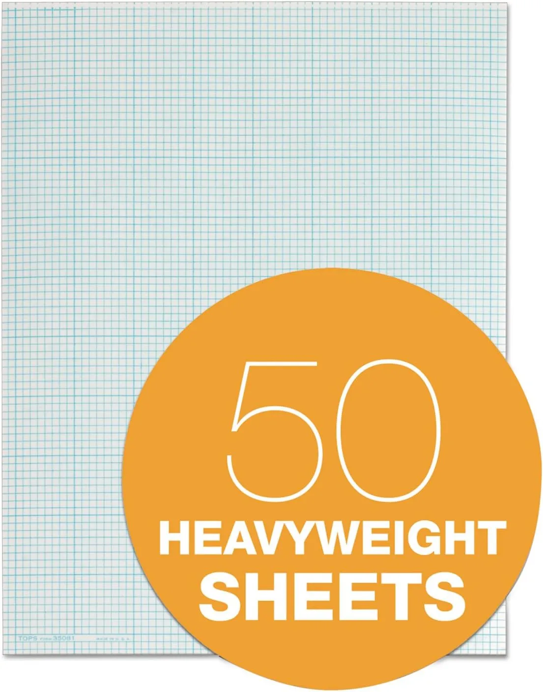 TOPS Cross-Section Pad, 8.5 x 11, 50 Sheets