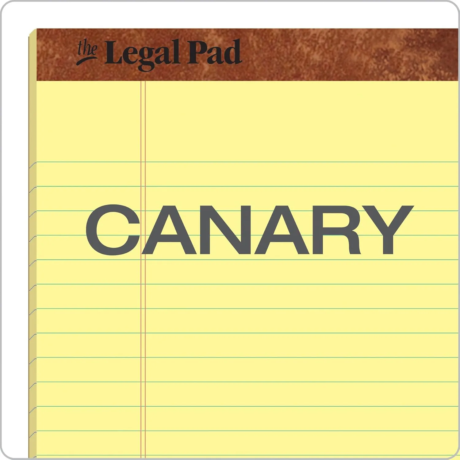 TOPS Legal Pads 8.5 x 11.75, 12 Pack, Wide Ruled Canary, 50 Sheets (7532)