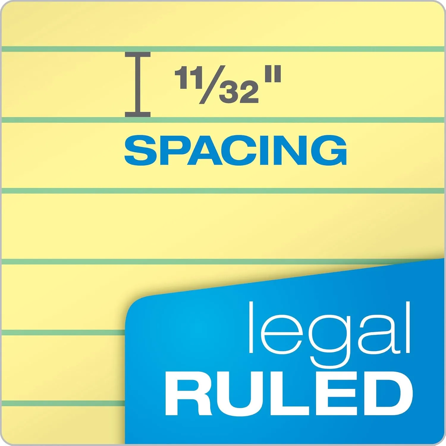 TOPS Legal Pads 8.5 x 11.75, 12 Pack, Wide Ruled Canary, 50 Sheets (7532)