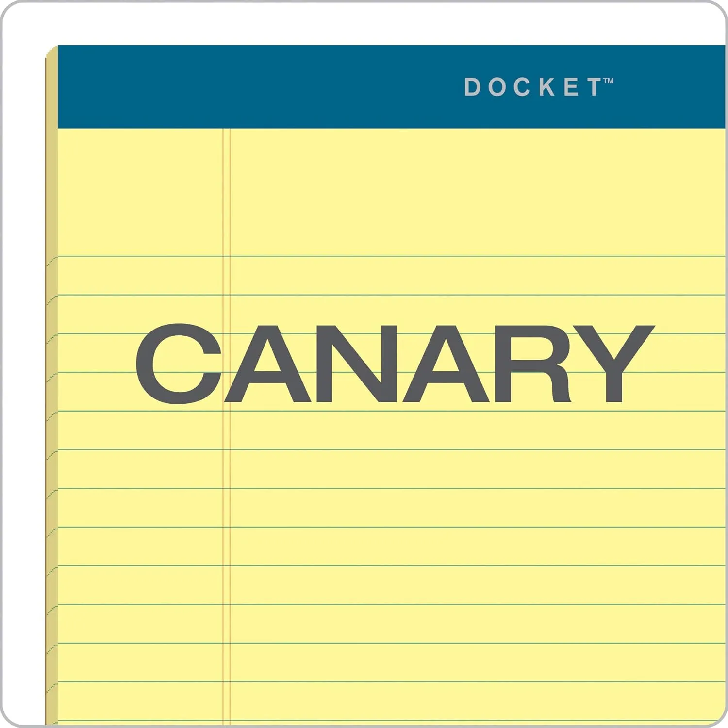 TOPS Docket Writing Pads, 8-1/2" x 11-3/4", Legal Rule, Canary Paper, 50 Sheets, 12 Pack (63400)