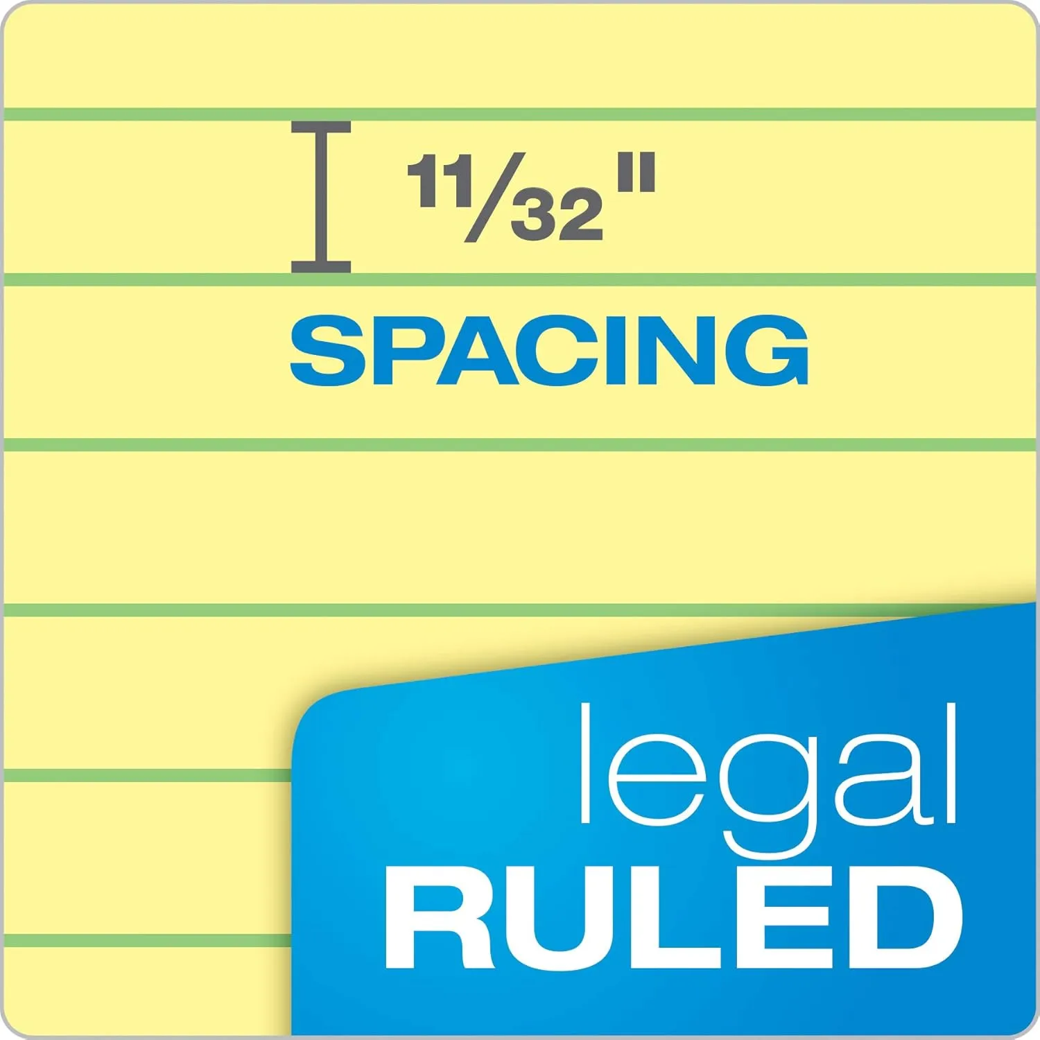 TOPS Docket Writing Pads, 8-1/2" x 11-3/4", Legal Rule, Canary Paper, 50 Sheets, 12 Pack (63400)