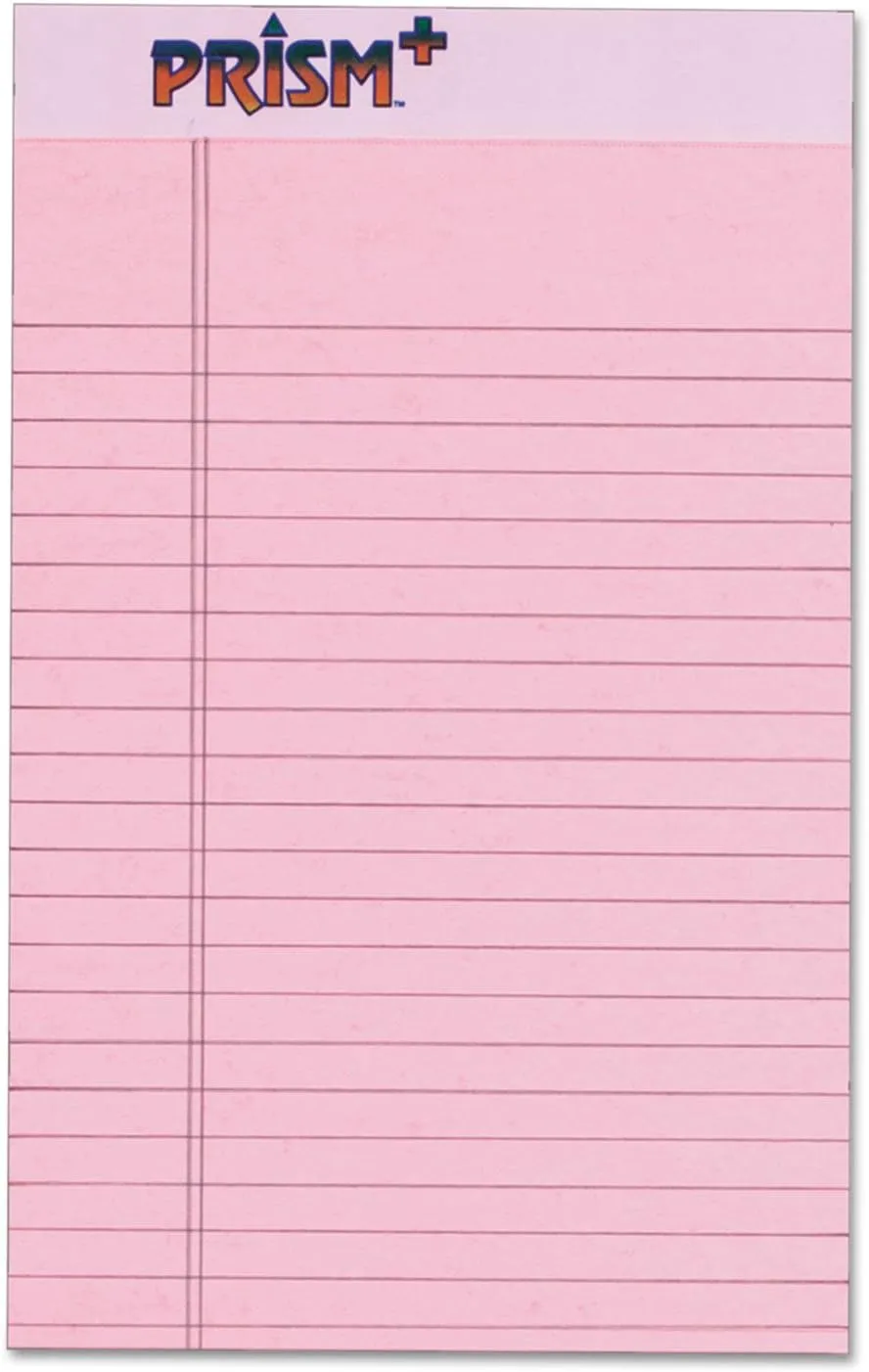 TOPS Prism Jr. Legal Writing Pads, 5 x 8, 50 Sheets
