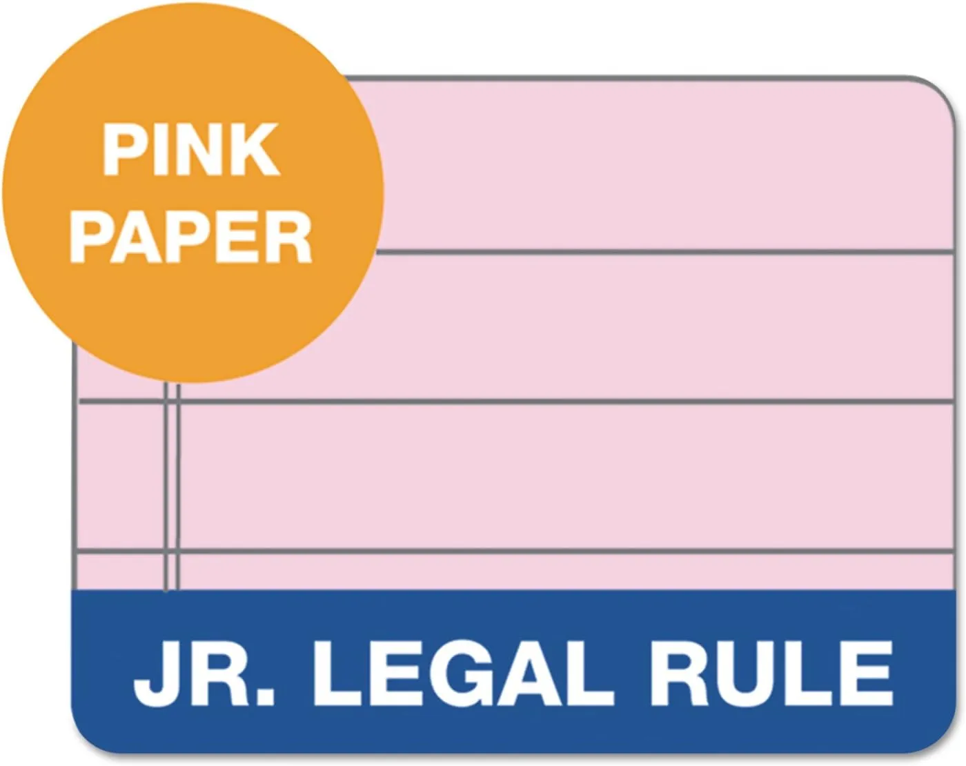 TOPS Prism Jr. Legal Writing Pads, 5 x 8, 50 Sheets
