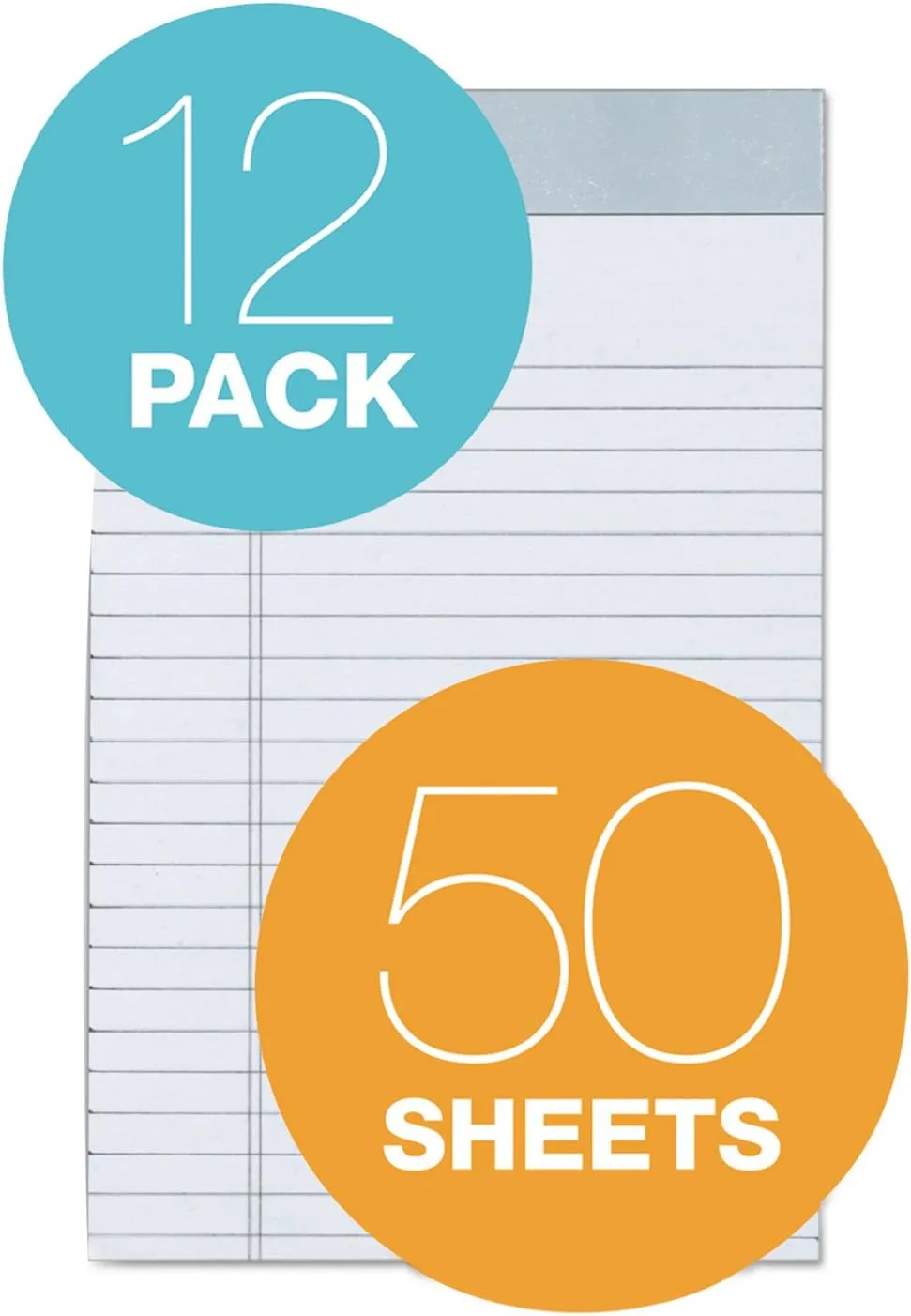 TOPS Prism Jr. Legal Writing Pads, 5 x 8, 50 Sheets