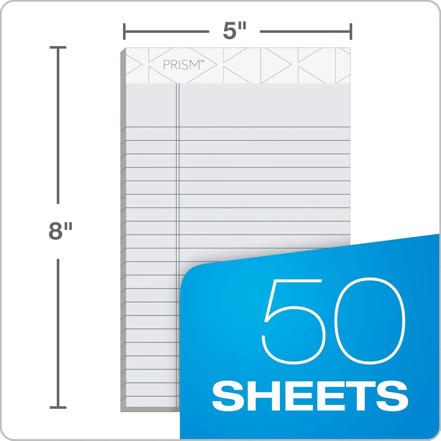 TOPS Prism Jr. Legal Writing Pads, 5 x 8, 50 Sheets