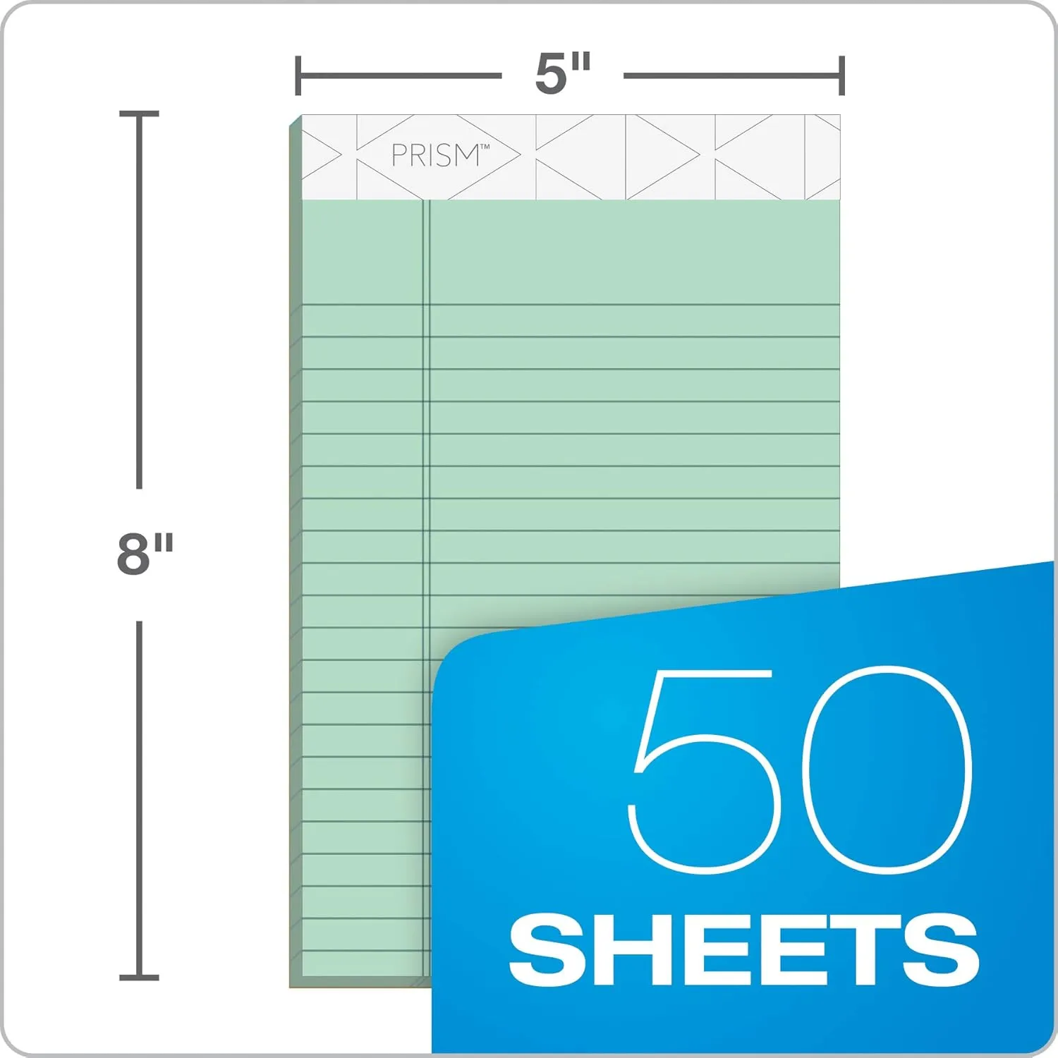 TOPS Prism Jr. Legal Writing Pads, 5 x 8, 50 Sheets