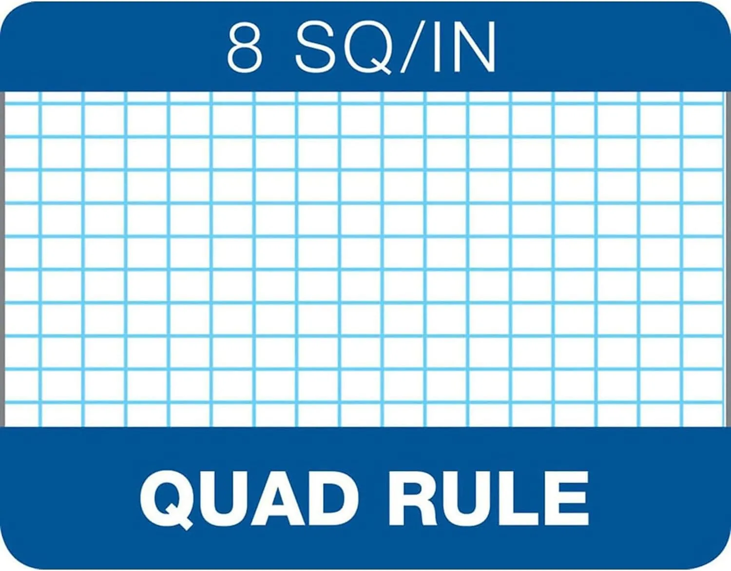 TOPS Quadrille Pads - 8.5 x 11 - 8 sq/in - 50 Sheets