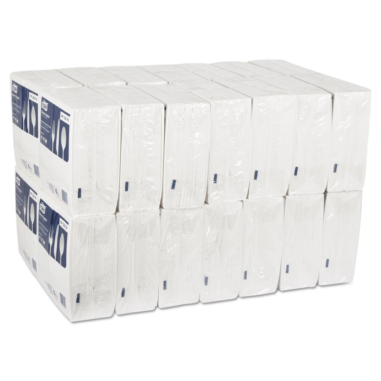 Tork NP528PA Advanced Dinner Napkins, 2-Ply, 15-Inch x 17-Inch, 1/8 Fold, White, 100/PK, 28 PK/CT (TRKNP528PA)