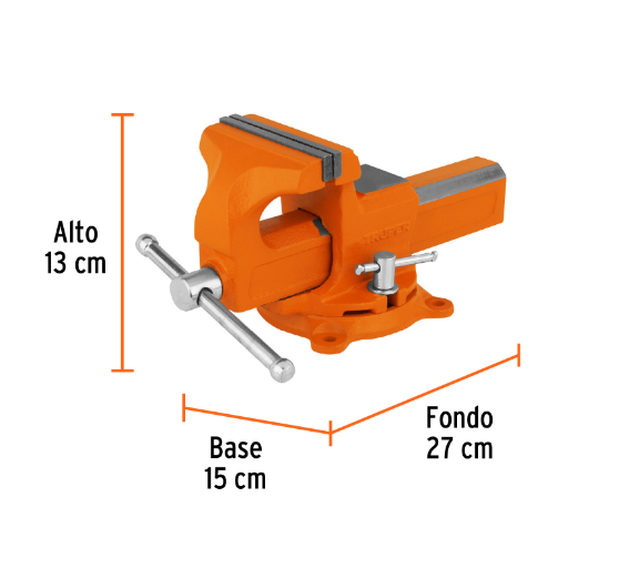 Tornillo de banco tipo Europeo, hierro nodular, 4' - TA-4-L / 100199