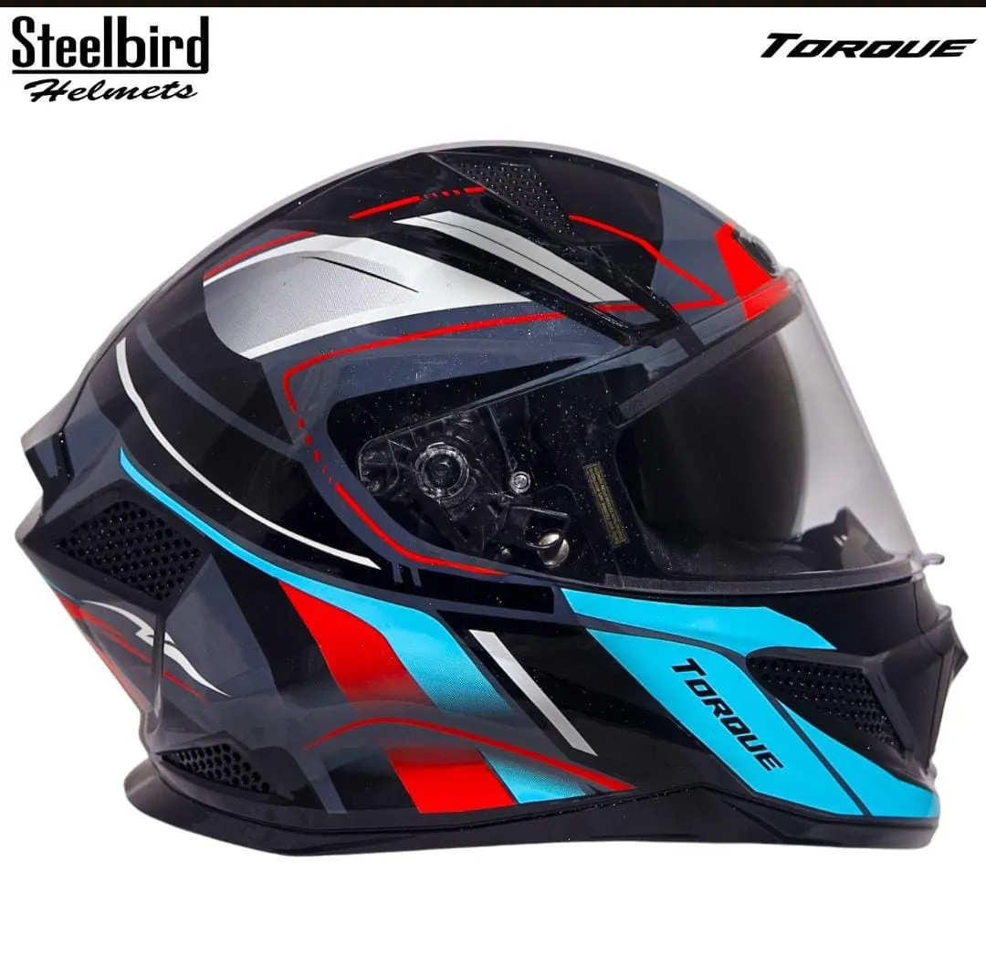 STEELBIRD SBH-25 SHARP ISS GLOSSY TORQUE BLACK/RED BLUE C/V 600 MM STEELBIRD SBH-25 SHARP ISS GLOSSY TORQUE BLACK/RED BLUE C/V 600 MM
